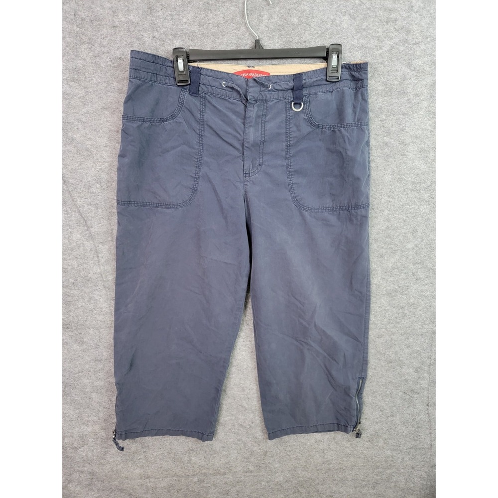 Gloria Vanderbilt Blue Stretch Bermuda Knee Shorts Women's Size  4 Petite